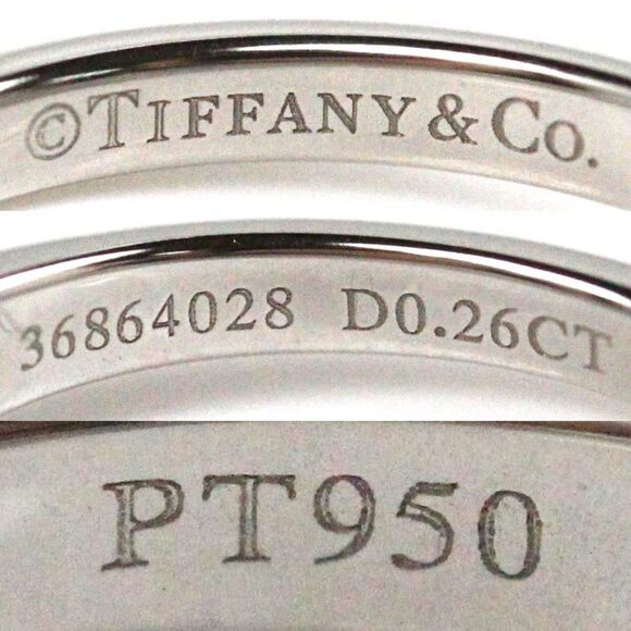 TIFFANY Silver Diamond Ring - Picture 5 of 8